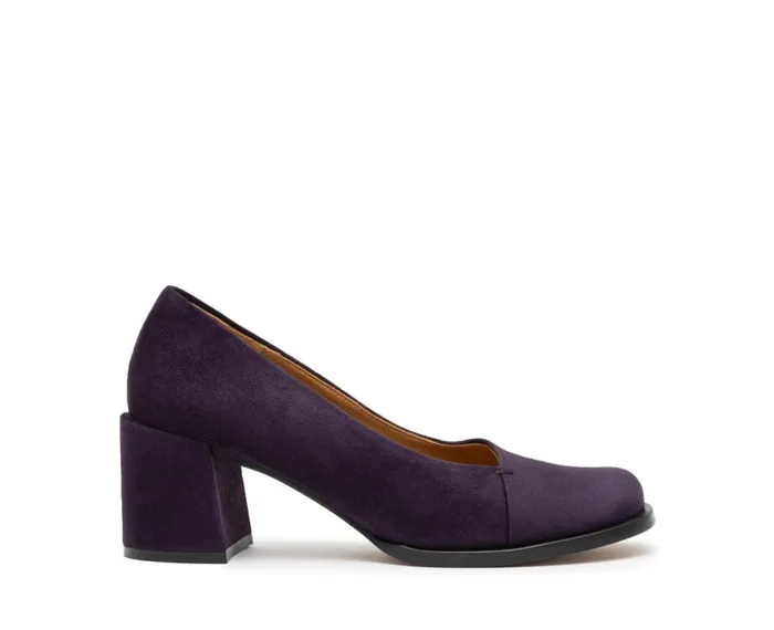 Women Medium Heel Audley Shoes Mid Heel Leather Shoe Gila Purple