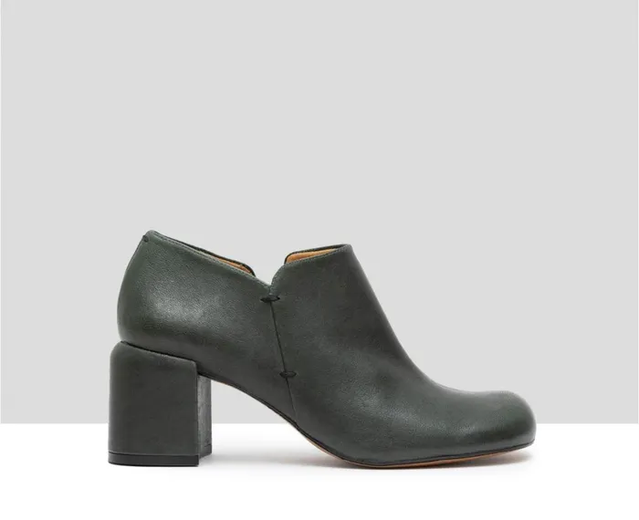 Women Medium Heel Audley Shoes Mid Heel Leather Shoe Gimena Green