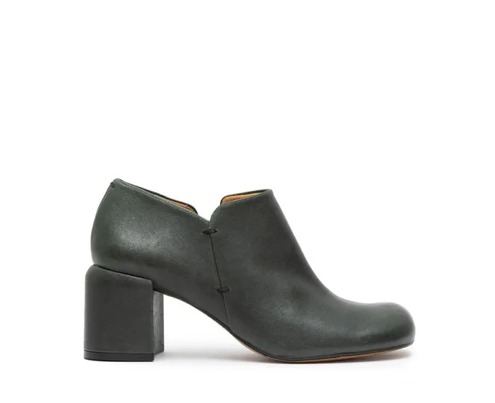 Women Medium Heel Audley Shoes Mid Heel Leather Shoe Gimena Green