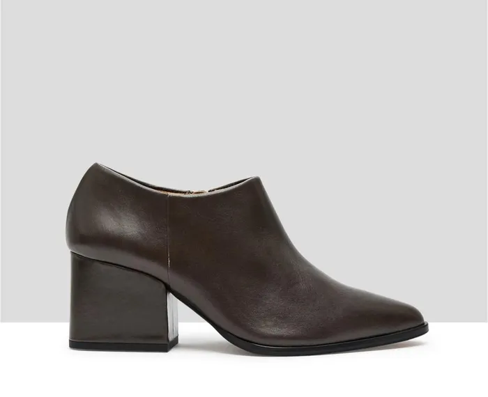 Women Medium Heel Audley Shoes Mid Heel Leather Shoe Katja Brown