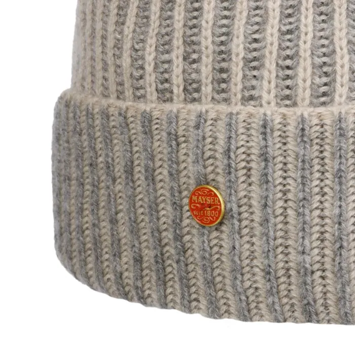 WomenMen Harper Cashmere Beanie Beigeblue Mayser Knitted Hats WomenMen Harper Cashmere Beanie Beigeblue Mayser Knitted Hats
