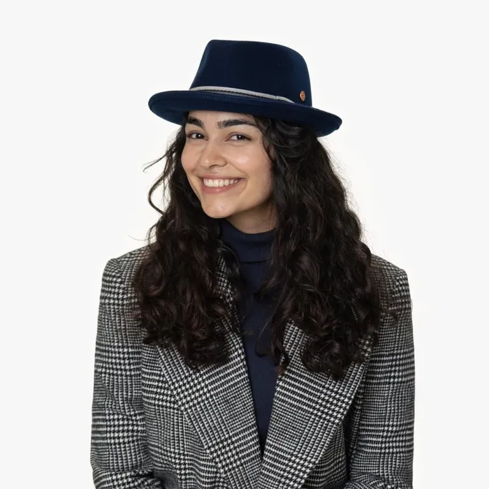 WomenMen Samuel Fedora Wool Felt Hat Blue Mayser Felt Hats WomenMen Samuel Fedora Wool Felt Hat Blue Mayser Felt Hats