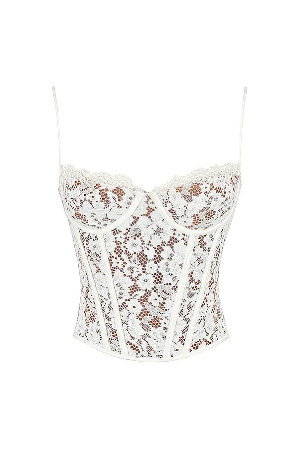Women Mila Ivory Lace Underwired Corset House Of CB Corsets Women Mila Ivory Lace Underwired Corset House Of CB Corsets