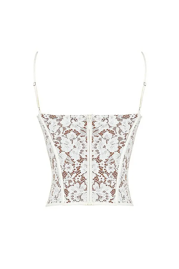 Women Mila Ivory Lace Underwired Corset House Of CB Corsets Women Mila Ivory Lace Underwired Corset House Of CB Corsets