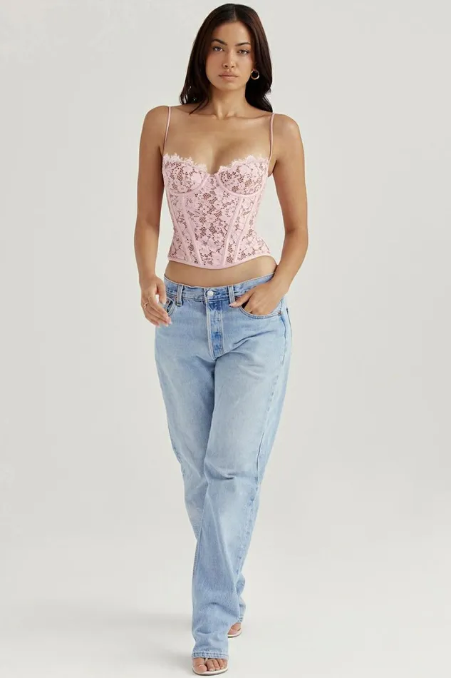 Women Mila Rose Lace Underwired Corset House Of CB Corsets Women Mila Rose Lace Underwired Corset House Of CB Corsets