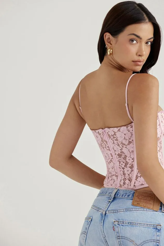 Women Mila Rose Lace Underwired Corset House Of CB Corsets Women Mila Rose Lace Underwired Corset House Of CB Corsets