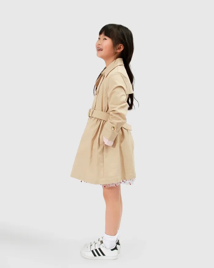 Women Miss Sunshine Trench Coat 8211 Camel Girls Belle and Bloom
