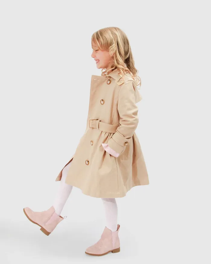 Women Miss Sunshine Trench Coat 8211 Camel Girls Belle and Bloom