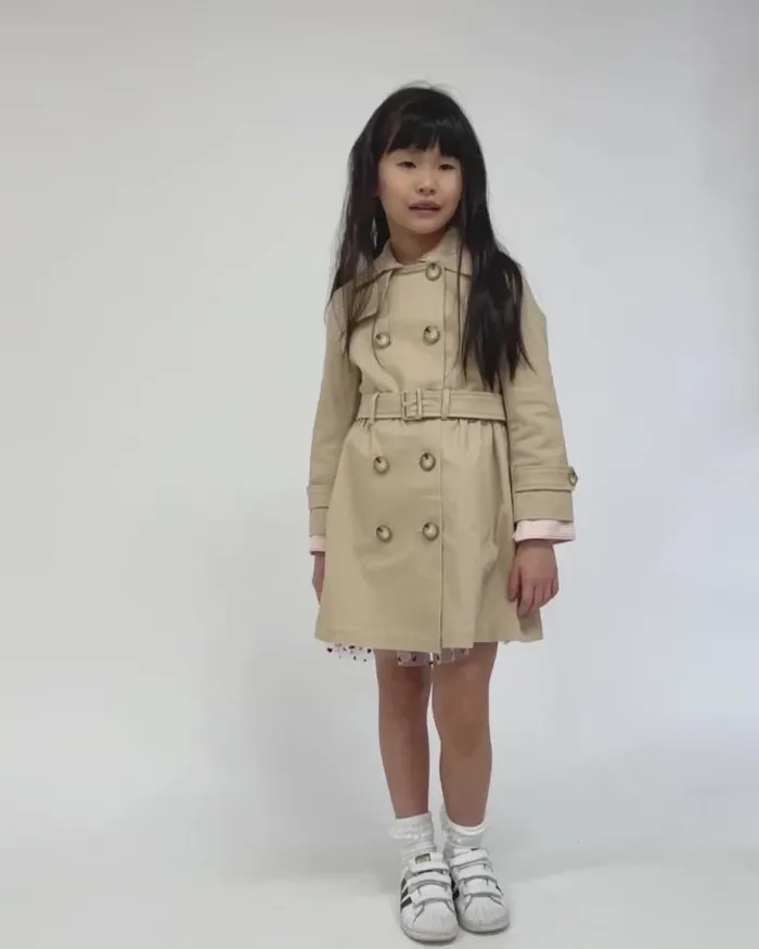 Women Miss Sunshine Trench Coat 8211 Camel Girls Belle and Bloom