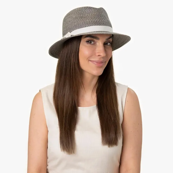 Women Nane Crushable Classic Trim Hat Graymottled Mayser Traveler Hats