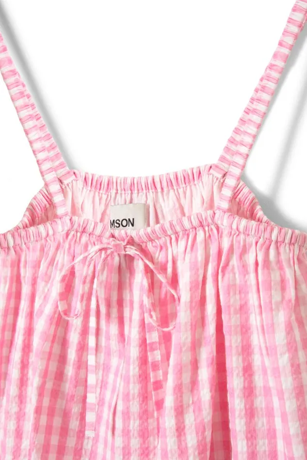Women Nightwear Damson Madder Paddy Trousers Nightwear Set Pink Gingham