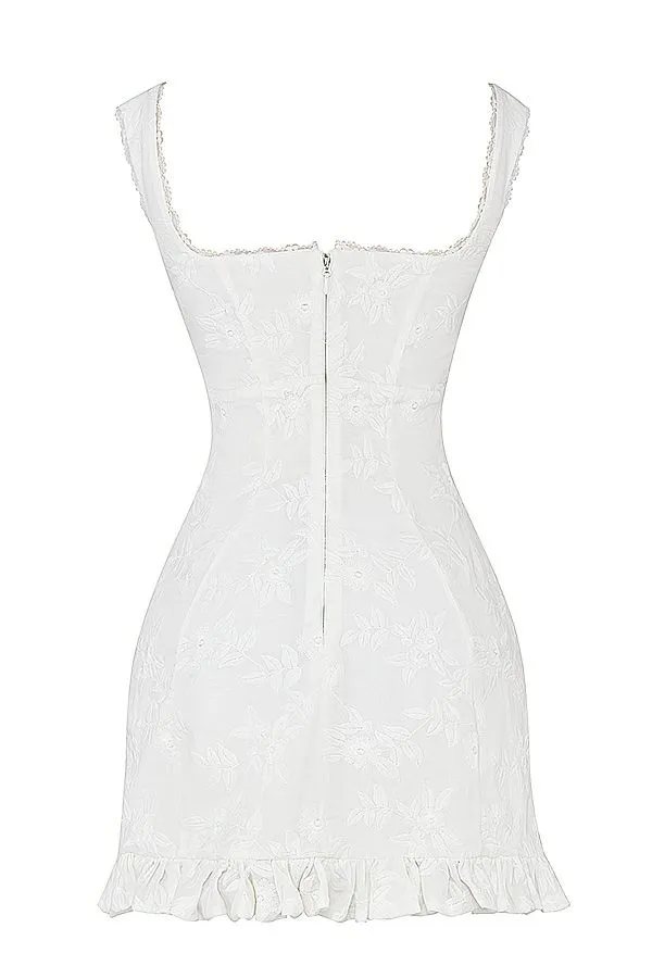 Women Odessa White Embroidered Mini Dress House Of CB Dresses