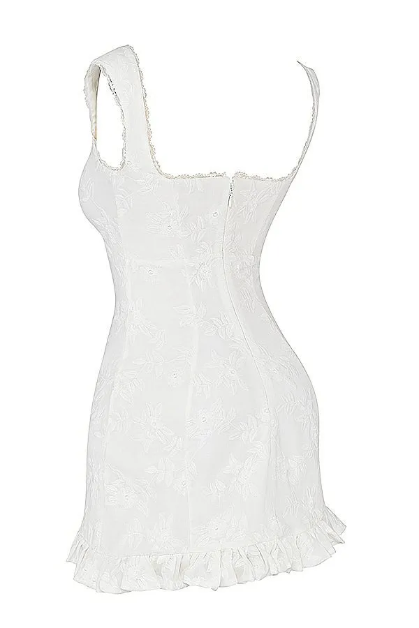 Women Odessa White Embroidered Mini Dress House Of CB Dresses