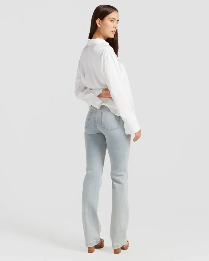 Women Pants and Skirts Belle and Bloom Impossible Highs Bootleg Jean 8211 Stonewash