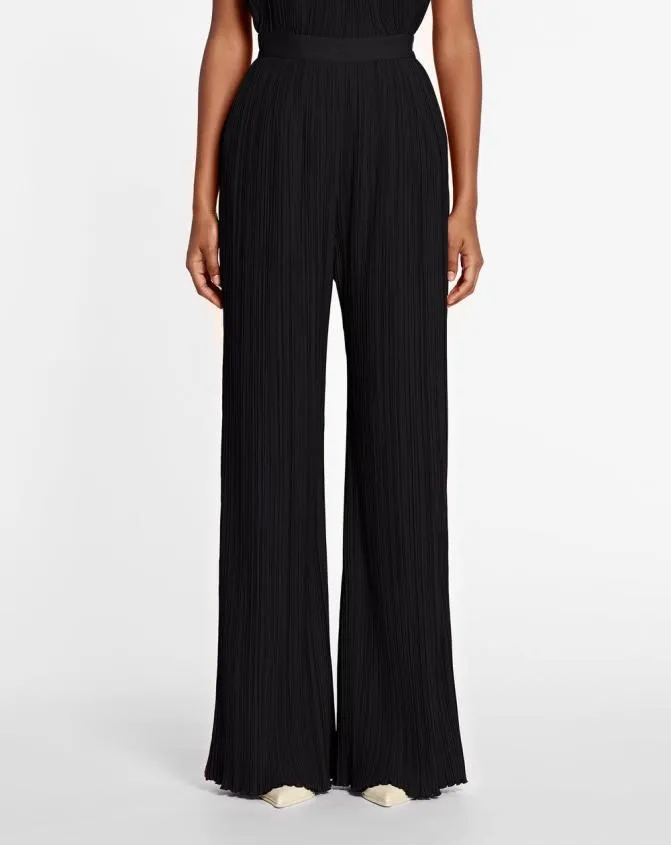 Women Pants Lanvin Pleated Pants Black Women Pants Lanvin Pleated Pants Black