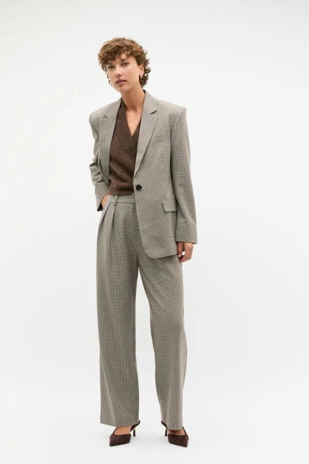 Women Pants Seed Heritage Mini Houndstooth Pleat Pant Houndstooth
