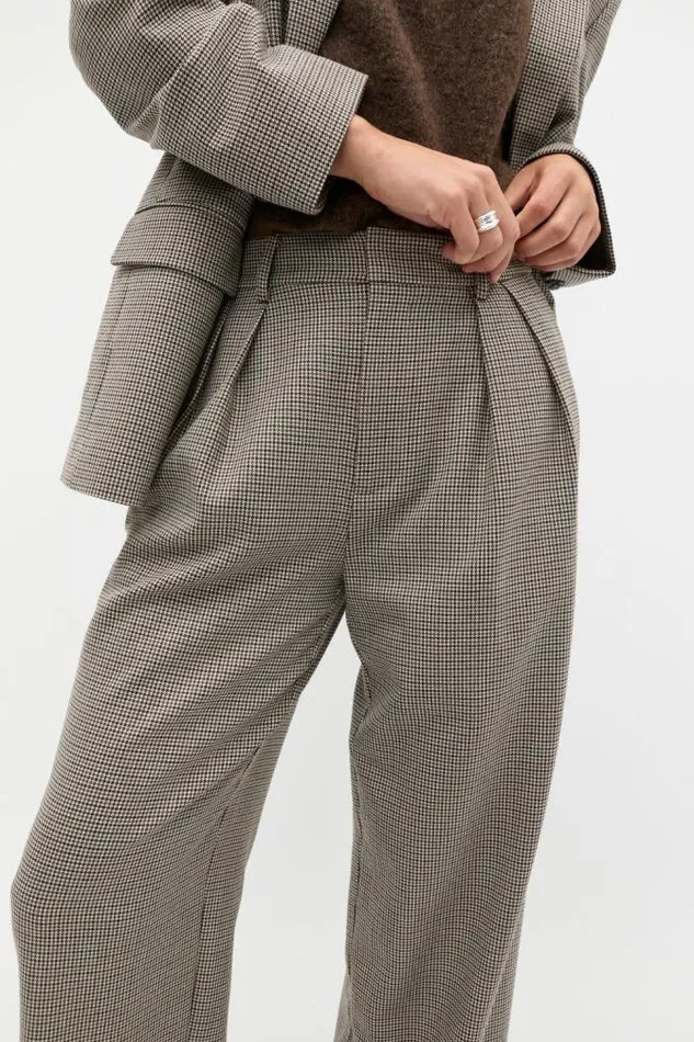 Women Pants Seed Heritage Mini Houndstooth Pleat Pant Houndstooth