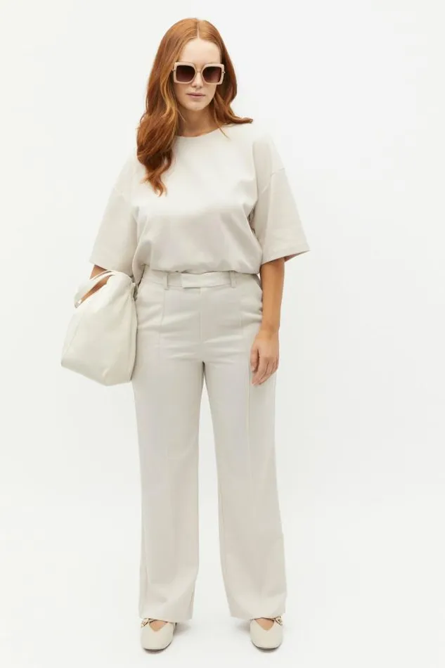 Women Pants Seed Heritage Wool Blend Tailored Pant Oat