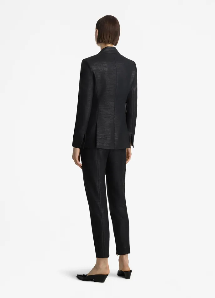 Women Pants St John Metallic Twill Pant Black Women Pants St John Metallic Twill Pant Black