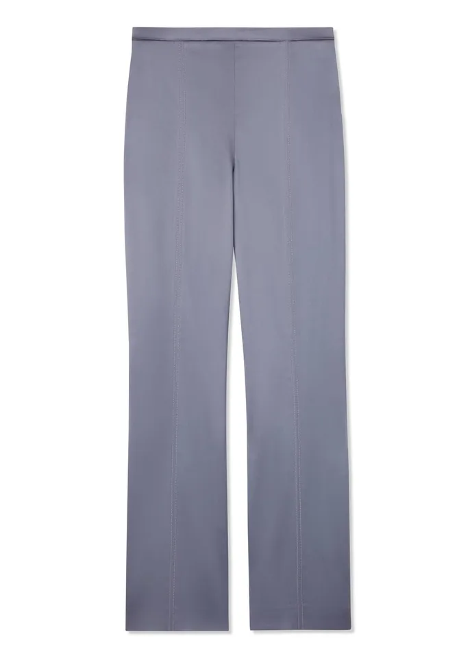 Women Pants St John Stretch Satin Pant Royal Blue