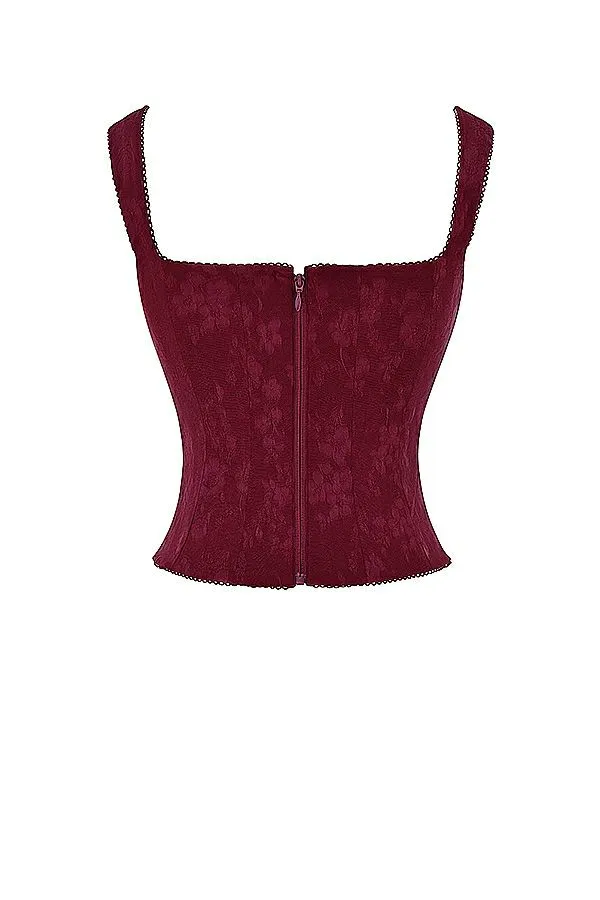 Women Parisa Merlot Floral Corset House Of CB Corsets