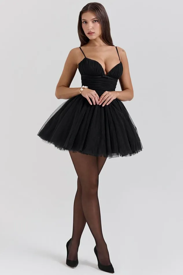 Women Princess Black Tulle Mini Dress House Of CB Dresses Women Princess Black Tulle Mini Dress House Of CB Dresses