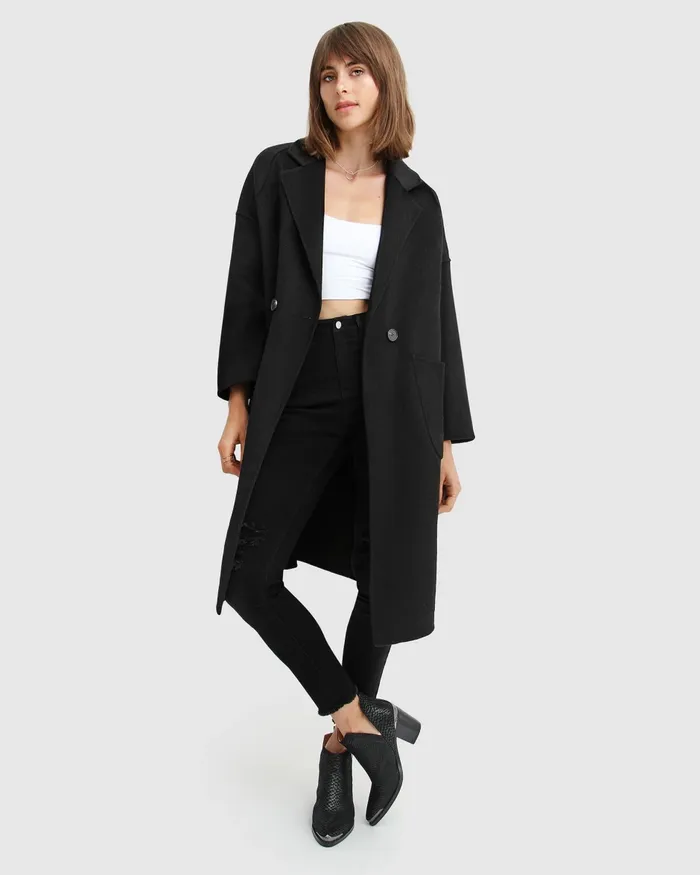 Women Publisher DoubleBreasted Wool Blend Coat 8211 Black Coats and Jackets Belle and Bloom Women Publisher DoubleBreasted Wool Blend Coat 8211 Black Coats and Jackets Belle and Bloom