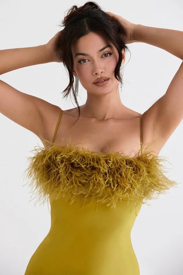 Women Renee Chartreuse Maxi Dress House Of CB Dresses Women Renee Chartreuse Maxi Dress House Of CB Dresses