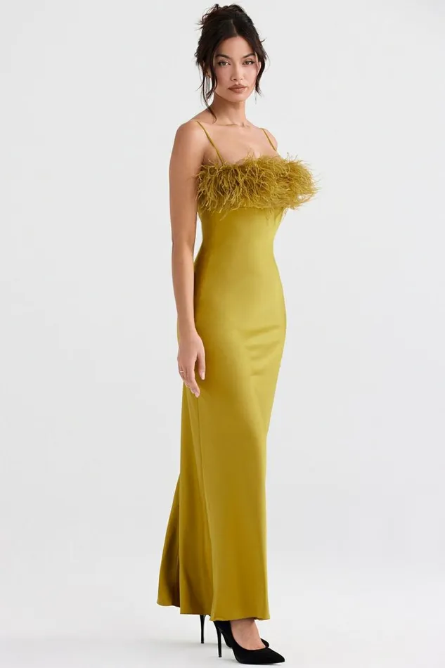 Women Renee Chartreuse Maxi Dress House Of CB Dresses Women Renee Chartreuse Maxi Dress House Of CB Dresses