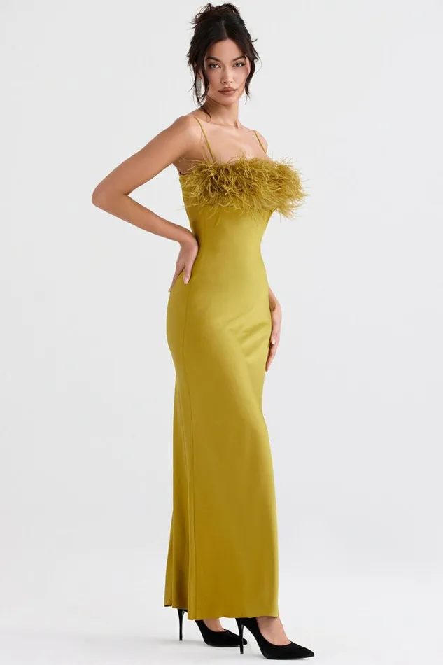 Women Renee Chartreuse Maxi Dress House Of CB Dresses Women Renee Chartreuse Maxi Dress House Of CB Dresses