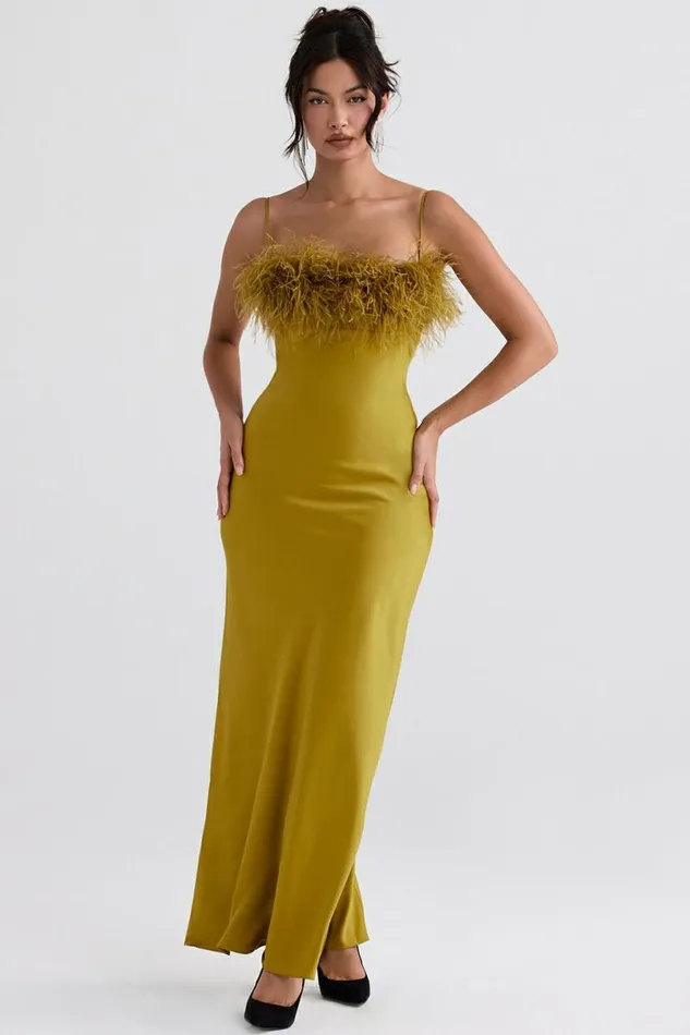 Women Renee Chartreuse Maxi Dress House Of CB Dresses Women Renee Chartreuse Maxi Dress House Of CB Dresses