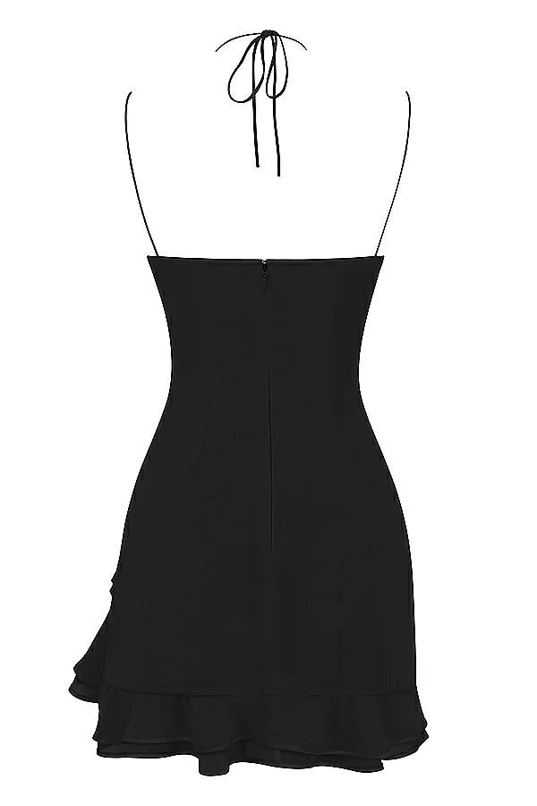 Women Rossella Black Ruffle Mini Dress House Of CB Dresses Women Rossella Black Ruffle Mini Dress House Of CB Dresses