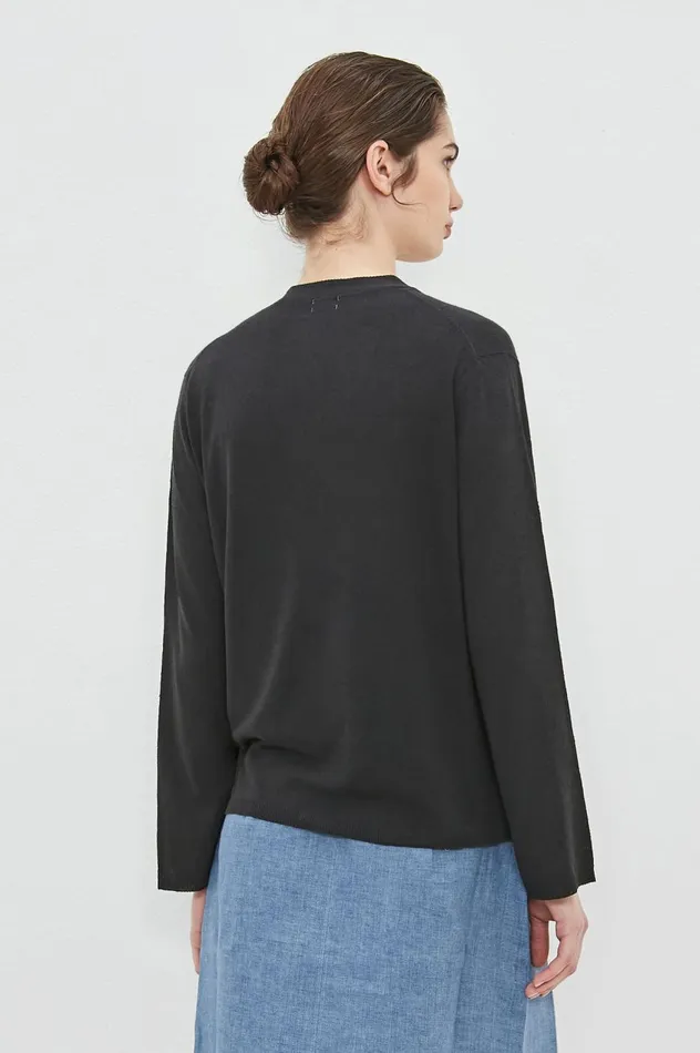 Women ROSY 8211 Silk Cardigan 8211 Nero Massimo Alba Knitwear