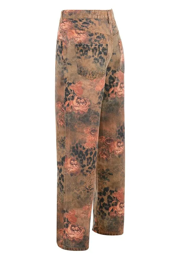 Women Samia Floral Printed Jeans House Of CB Bottoms