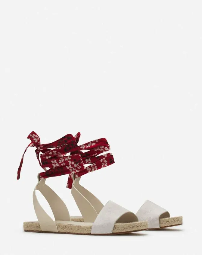 Women Sandals and Mules Lanvin Domra Flat Suede Sandals Lin Women Sandals and Mules Lanvin Domra Flat Suede Sandals Lin