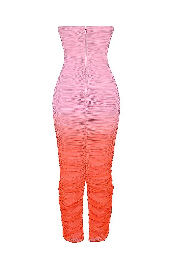 Women Sapphire Ombre Gathered Maxi Dress House Of CB Dresses Women Sapphire Ombre Gathered Maxi Dress House Of CB Dresses