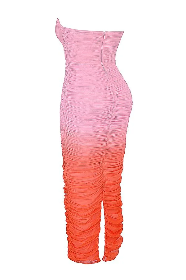 Women Sapphire Ombre Gathered Maxi Dress House Of CB Dresses Women Sapphire Ombre Gathered Maxi Dress House Of CB Dresses