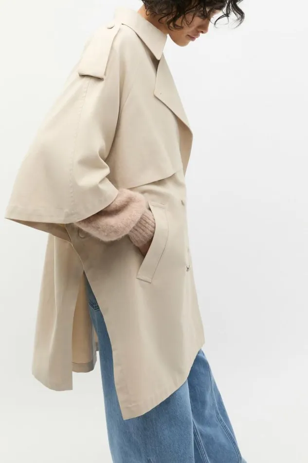 Women Scarves and Kaftans Seed Heritage Trench Cape Oat