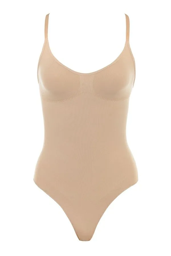 Women SCULPTING FULL BRIEF BODYSUIT ALMOND House Of CB Shapewear Women SCULPTING FULL BRIEF BODYSUIT ALMOND House Of CB Shapewear