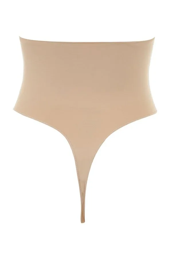 Women SCULPTING HIGH WAIST THONG ALMOND House Of CB Shapewear Women SCULPTING HIGH WAIST THONG ALMOND House Of CB Shapewear