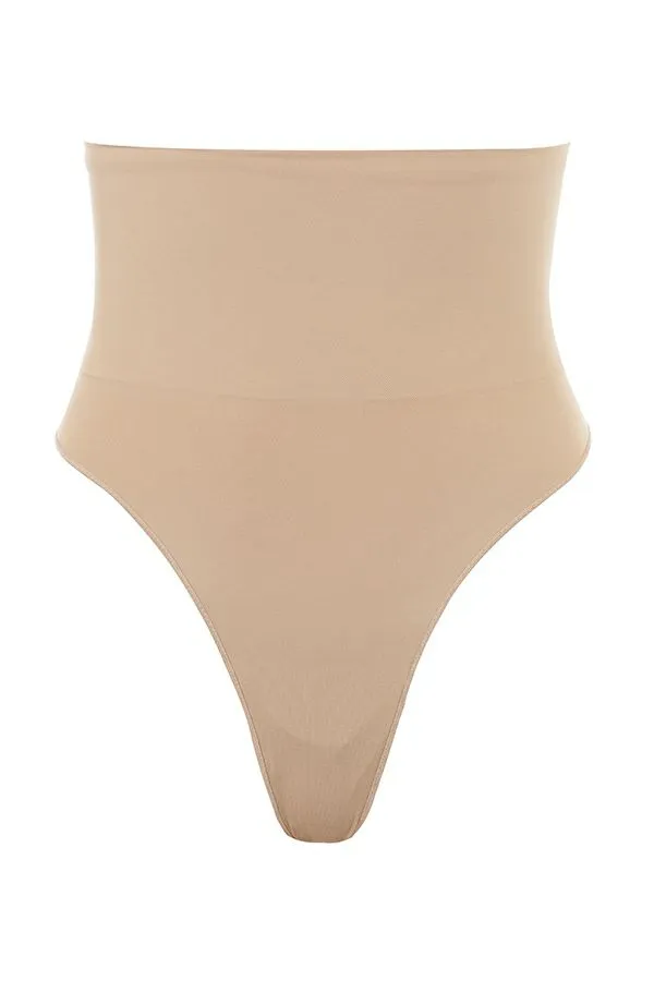 Women SCULPTING HIGH WAIST THONG ALMOND House Of CB Shapewear Women SCULPTING HIGH WAIST THONG ALMOND House Of CB Shapewear