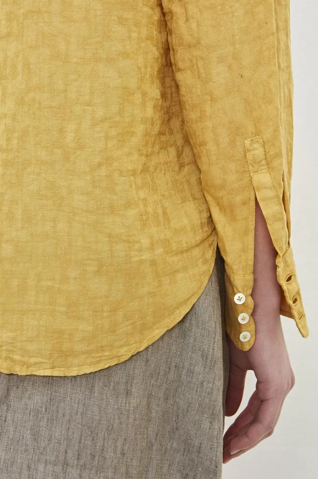 Women SELMA 8211 Linen Shirt 8211 Mostarda Massimo Alba Shirts