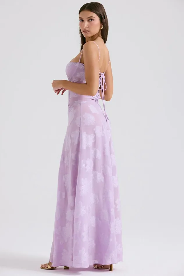 Women Seren Orchid Floral Lace Back Maxi Dress House Of CB Dresses