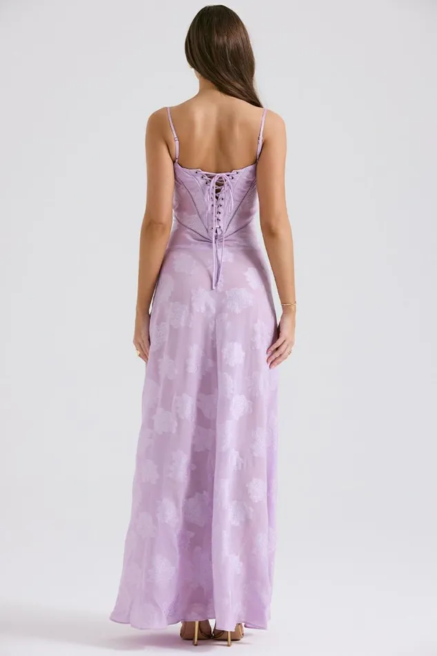 Women Seren Orchid Floral Lace Back Maxi Dress House Of CB Dresses