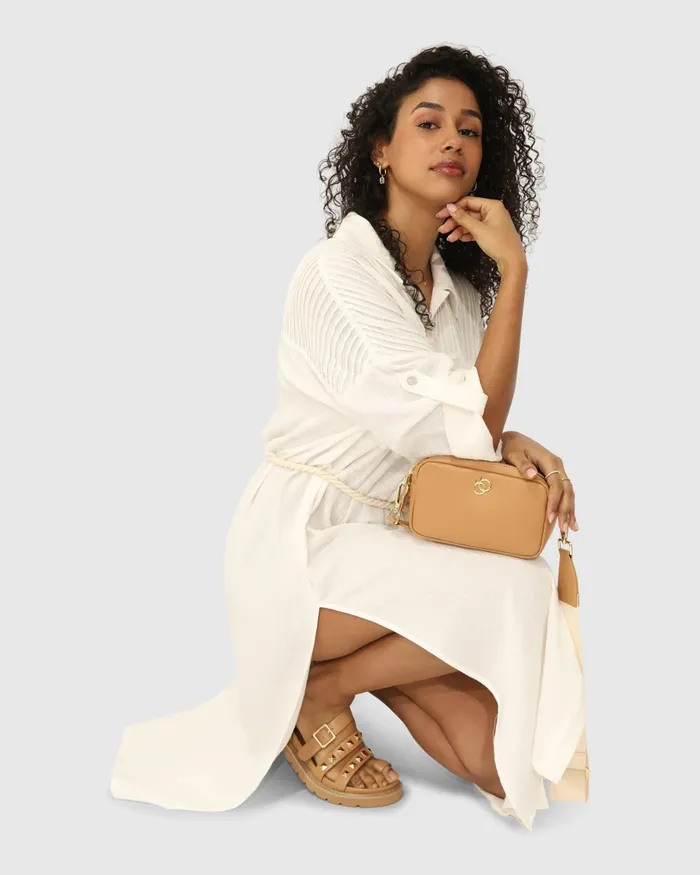 Women Seven Wonders Maxi Shirt Dress 8211 White Dresses Belle and Bloom