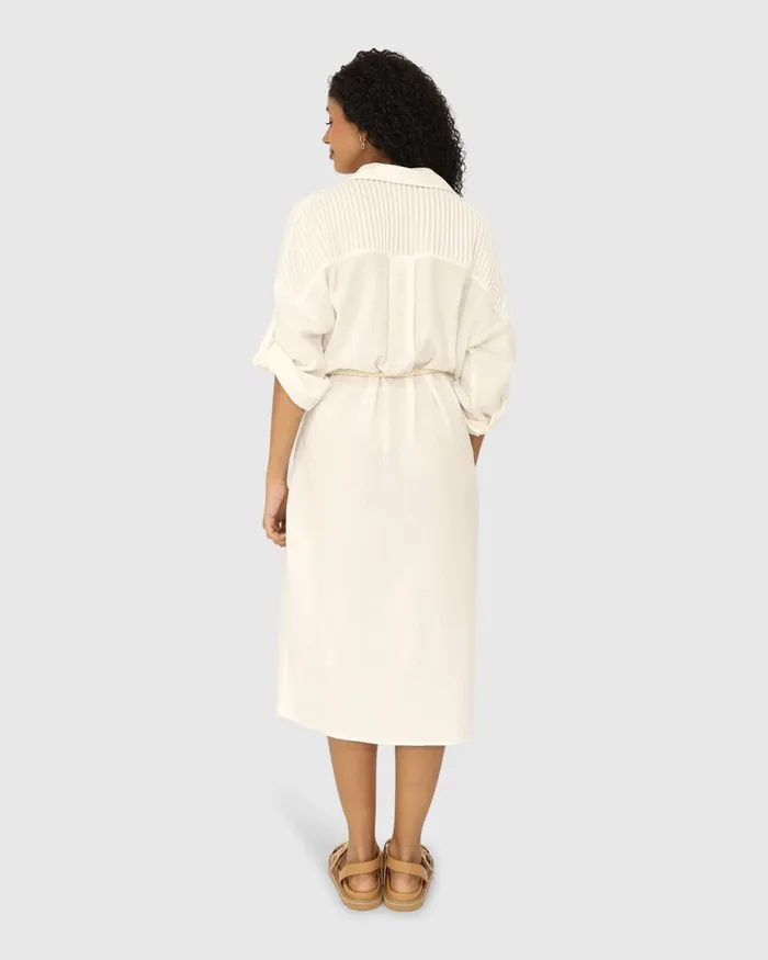 Women Seven Wonders Maxi Shirt Dress 8211 White Dresses Belle and Bloom