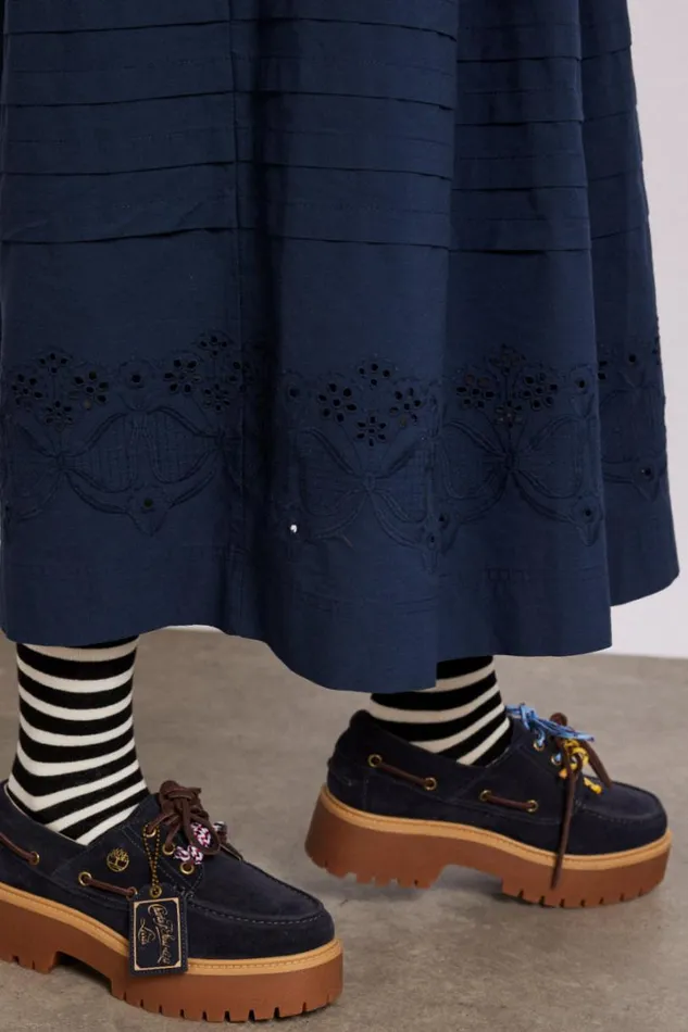 Women Skirts Damson Madder Kelsey Midi Skirt 8211 Navy