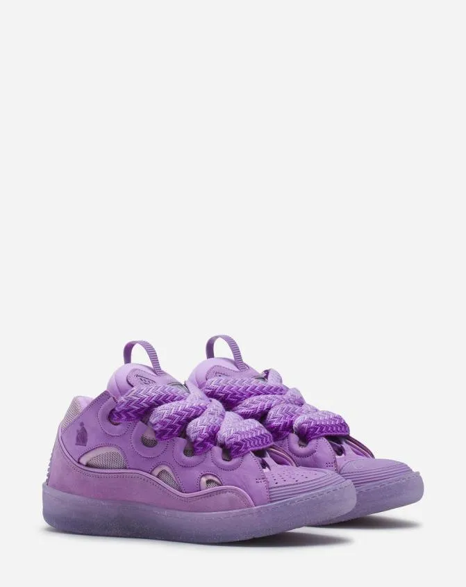 Women Sneakers Lanvin Curb Leather Sneakers Lilac Women Sneakers Lanvin Curb Leather Sneakers Lilac