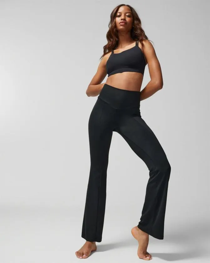 Women Soma Bottoms 247 HighWaist Mini Flare Leggings Black