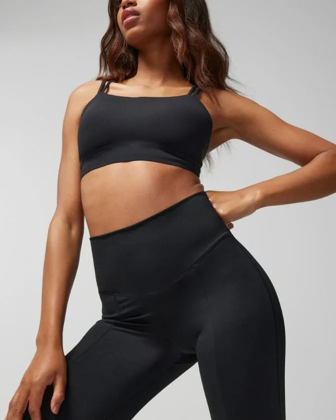 Women Soma Bottoms 247 HighWaist Mini Flare Leggings Black